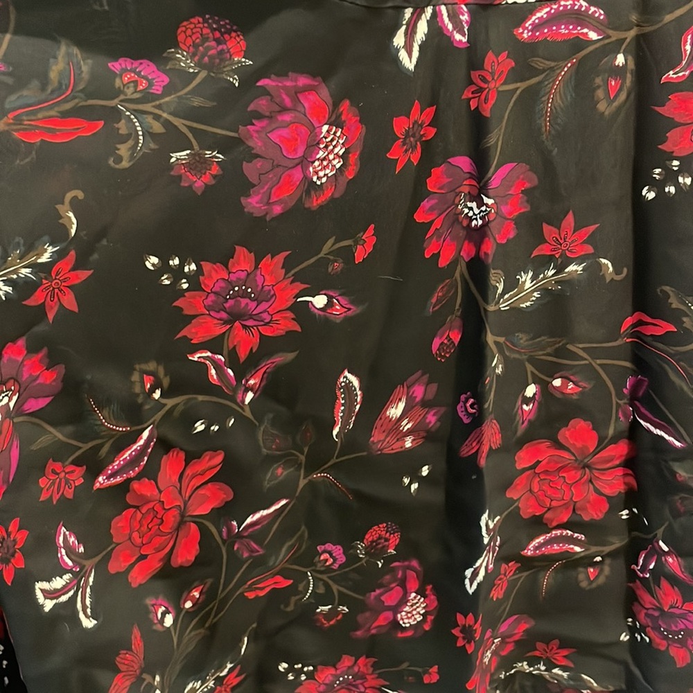 A.L.C. Navy Dress with Red Floral Print - Picture 7 of 10